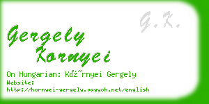 gergely kornyei business card